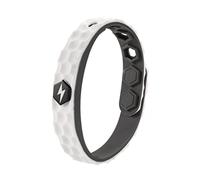 Bracelet Antistatique Bracelet Antistatique Losange Bracelet en Silicone sans Fil Anti-équilibre Statique Anion Dragonne Réglable pour Hommes Femmes (Bracelet Blanc Boucle Noir