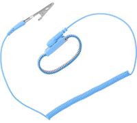 Bracelet antistatique ESD Bracelet métallique de mise à la terre 1,8 m de long pour l'atelier Bracelet bleu