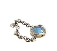 Bracelet Apatite bleu néon brut modèle Médaillon 25 mm - A Bijoux