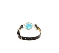 Bracelet apatite bleu néon brut, modèle de montre 25 mm