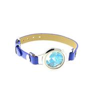 Bracelet Apatite Bleu Neon Brut Modèle Montre 25 Mm. Couleur Bleu.