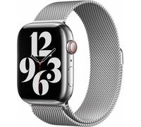 Bracelet Apple à boucle milanaise pour l'Apple Watch Series 1-10 / SE / Ultra (2) - 42/44/45/46/49 mm - Argent
