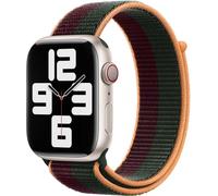 Bracelet Apple Sport Loop pour l'Apple Watch Series 1 à 10 / SE / Ultra (2) (44/45/46/49 mm) - Dark Cherry/Forest Green