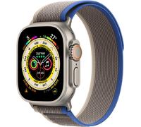 Bracelet Apple Trail Loop pour Apple Watch Series 1-9 / SE / Ultra (2) - 44/45/49 mm - Taille M/L - Bleu / Gris