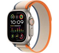 Bracelet Apple Trail Loop pour Apple Watch Series 1 à 10 / SE / Ultra (2) (44/45/46/49 mm) - Taille S/M - Orange / Beige