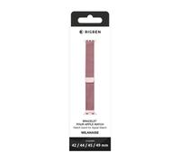 Bracelet Apple Watch 42-44-45-49mm Milanais Acier 155 à 210mm Or Rose Bigben
