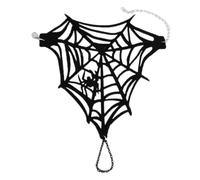 Bracelet araignée noir avec motif toile d'araignée pour décoration festive | Accessoire gothique noir idéal pour les soirées Halloween et les déguisements adultes