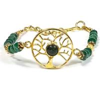 Bracelet Arbre de vie avec aventurine verte -- ±6.5cm