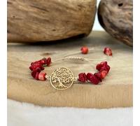 Bracelet arbre de vie en corail rouge