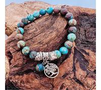 Bracelet arbre de vie en jaspe océan