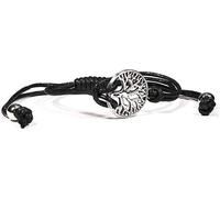 Bracelet Arbre de vie noir réglable -- ±5.5-8.5 cm