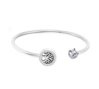 Bracelet Arbre de Vie Pour Femme, Charms Réglable Bracelets d'amour Arbre de Vie Amitié Bracelet, Bracelet Jonc en Argent Bracelet pour Les Filles, Zirconium Bracelets Réglable pour Femmes Cadeau