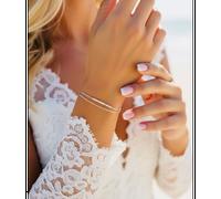 Bracelet argent 925, chaine fine double tours, perles miyuki blanches
