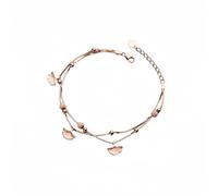 Bracelet Argent 925 Femme,Bracelet En Argent Sterling Pour Femme S925 Argent Or Rose Chaîne De Boîte Bracelet En Couches Bracelet Réglable Feuille De Ginkgo Bracelets À Breloques Bijoux Cadeaux Pour