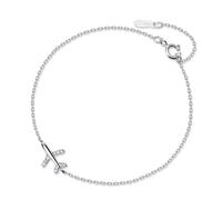 Bracelet Argent 925 Femme,Bracelets en Argent pour Dames Délicates Bracelet d'avion en Argent 925 Bracelet De Chaîne À Fermoir Mousqueton Réglable Bijoux Cadeaux pour Femmes