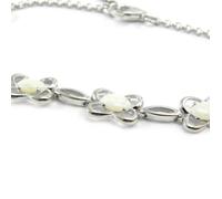 Bracelet Argent Déesse Opale Blanc - LES TRESORS DE LILY - Bracelet - Opale - Argent - Femme