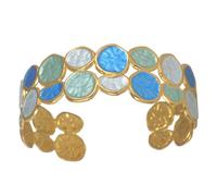 Bracelet artistique en forme de goutte d'huile colorée - Bracelet réglable en acier inoxydable pour une tenue décontractée ou formelle, taille unique, Comme décrit