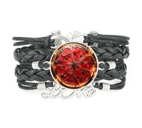 Bracelet Artistique,Porte-Bonheur,Pastèque,Fruit,Amour,Ajustable,Cuir Tres