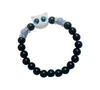 Bracelet assorti avec breloque chaton en résine brillante - Cadeau idéal pour un meilleur ami, un fan de cinéma, un événement, une fête, taille unique, Comme décrit