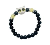Bracelet assorti avec breloque chaton en résine brillante - Cadeau idéal pour un meilleur ami, un fan de cinéma, un événement, une fête, taille unique, Comme décrit