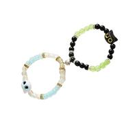 Bracelet assorti avec breloque chaton en résine brillante - Cadeau idéal pour un meilleur ami, un fan de cinéma, un événement, une fête, taille unique, Comme décrit