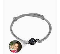 Bracelet assorti avec projection de photos de couples personnalisées, bracelet de projection photo personnalisé pour chien et chat avec empreintes de pattes d'animaux de compagnie, cadeaux