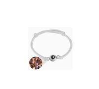 Bracelet assorti avec projection de photos de couples personnalisées, bracelet de projection photo personnalisé avec empreintes de pattes de chien, chat, cadeaux personnalisés pour femme, bracelets