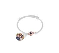 Bracelet assorti avec projection de photos de couples personnalisées, bracelet de projection photo personnalisé avec empreintes de pattes de chien, chat, cadeaux personnalisés pour femme, bracelets