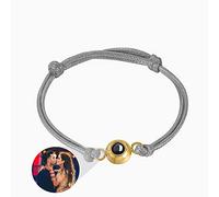Bracelet assorti avec projection de photos de couples personnalisées, bracelet de projection photo personnalisé pour chien et chat avec empreintes de pattes d'animaux de compagnie, cadeaux