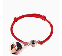 Bracelet assorti avec projection de photos de couples personnalisées, bracelet de projection photo personnalisé avec empreintes de pattes de chien et chat, cadeaux personnalisés pour femme, bracelets