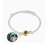 Bracelet assorti avec projection de photos de couples personnalisées, bracelet de projection photo personnalisé pour chien et chat avec empreintes de pattes d'animaux de compagnie, cadeaux