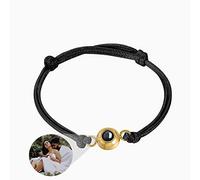 Bracelet assorti avec projection de photos de couples personnalisées, bracelet de projection photo personnalisé pour chien et chat avec empreintes de pattes d'animaux de compagnie, cadeaux