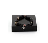 Bracelet d'Auralite du Canada + perles de lave de 8 mm