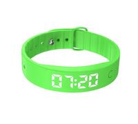 Bracelet avec alarme vibrante - Réveil intelligent pour , montre de rappel vibrante rechargeable avec minuterie, bracelet silencieux, des calories pour couples et adultes