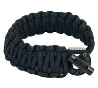Bracelet avec allume-feu 6 m Paracord Bushmen - Black