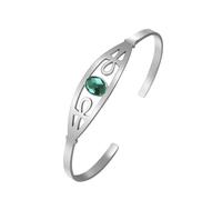 Bracelet avec croix Ankh - Clé de vie africaine égyptienne - Amulette religieuse - Cadeau pour homme et femme, adjustable, Acier inoxydable, Pas de gemme