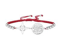 Bracelet avec nœud de sorcière bracelet tétragramme pentagramme pendentif nœud celtique nom de Dieu corde tressée réglable protection de sorcellerie bijoux païens pour femmes et hommes (S-R string2)