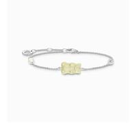 Bracelet avec ours en or blanc, perle et pierre d’argent
