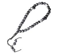Bracelet avec perles pour homme, bracelet avec foi, bracelet porte-bonheur avec perles sanskrit arabes, bracelet léger d'Allah, chaîne de perles avec pendentifs de Dieu, bijoux avec symboles religieux