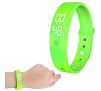 Bracelet avec réveil vibrant silencieux pour ceux qui ont des partenaires/bébés/enfants, 6 réveils rappel pilule réveil montre-bracelet 3 fois mesure de la température pour ceux qui dorment