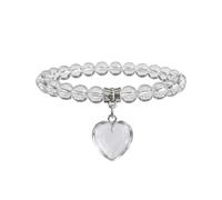 Bracelet avec véritables pierres naturelles et pendentif en forme de cœur, énergie positive, harmonie intérieure et protection spirituelle, amour et bien-être