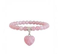 Bracelet avec véritables pierres naturelles et pendentif en forme de cœur, énergie positive, harmonie intérieure et protection spirituelle, amour et bien-être