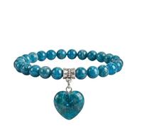 Bracelet avec véritables pierres naturelles et pendentif en forme de cœur, énergie positive, harmonie intérieure et protection spirituelle, amour et bien-être