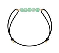 Bracelet aventurine & cordon noir