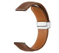 Accessoires bracelet et montre connectée AVIZAR Bracelet pour Galaxy Watch 5 / 5 Pro / 4 Cuir Fermoir Boucle Magnétique marron