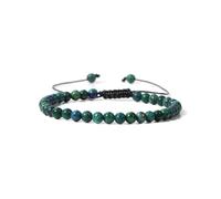 Bracelet Azurite-malachite - Pierres boules 4mm cordon ajustable