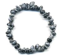 Bracelet baroque obsidienne neige