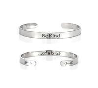 Bracelet Be Kind of a Bitch, Don't Let the Hard Days Win Remember Who the Fuk You Are - Bracelet tressé réglable fait à la main - Cadeau inspirant pour fille, sœur, amie, adolescente, Adjustable