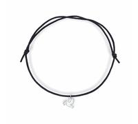 Bracelet BEKA&BELL bijoux de bras argent 925 brillant colombe paix textile noir