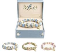Bracelet « Bénédictions Oiseau Bleu » Édition Limitée 2026 avec Coffret Cadeau, Bracelet à Breloques « Bénédictions de Printemps », Bracelets « Bénédictions Colibri Papillon », Bracelets Élastiques à